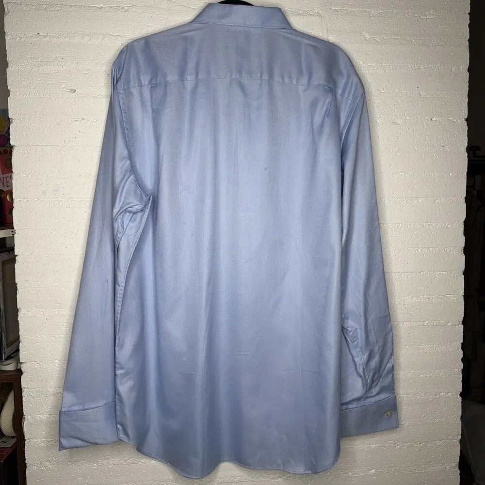 Banana Republic Egyptian Cotton Fitted Dress Shirt XL 17-17.5 French Cuff NWT